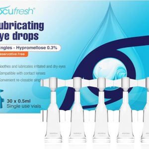 Ocufresh Hypromellose Eye Drops Preservative Free - Treat Itchy Eyes, Refresh, Dry Eyes, Relieve Tired and Sensitivity to Light, 0.5ML Single Dose [Pack of 30]