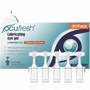 Ocufresh CARBOMER Eye Gel Single Dose Vials (Pack of 30) | Dry & Tired Eye Treatment, Lens Friendly, Preservative Free - 0.6 ml Vials