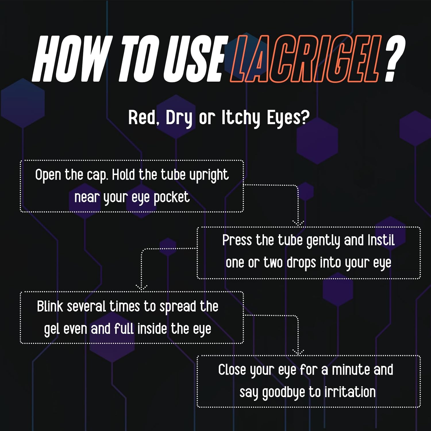 Lacrigel Dual CARBOMER 0.2% - Eye Gel for Dry, Tired, and Red Eyes - Soothes Irritation, Reduces Soreness - 24x7 Day and Night Protection - Safe and Premium Formulation - Sterile Pack of 10g - Image 7